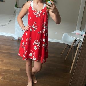 Little red flowy red dress